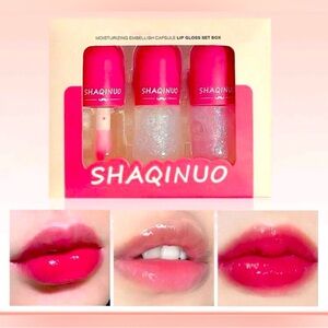 Lip Gloss Set - Pink and Silver